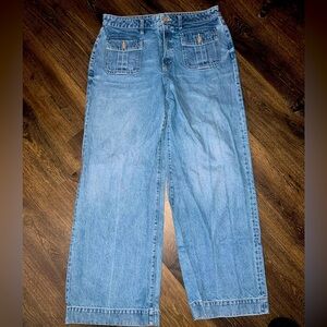 Ryegrass Casual Blue Denim Jeans size 14 wide leg denim